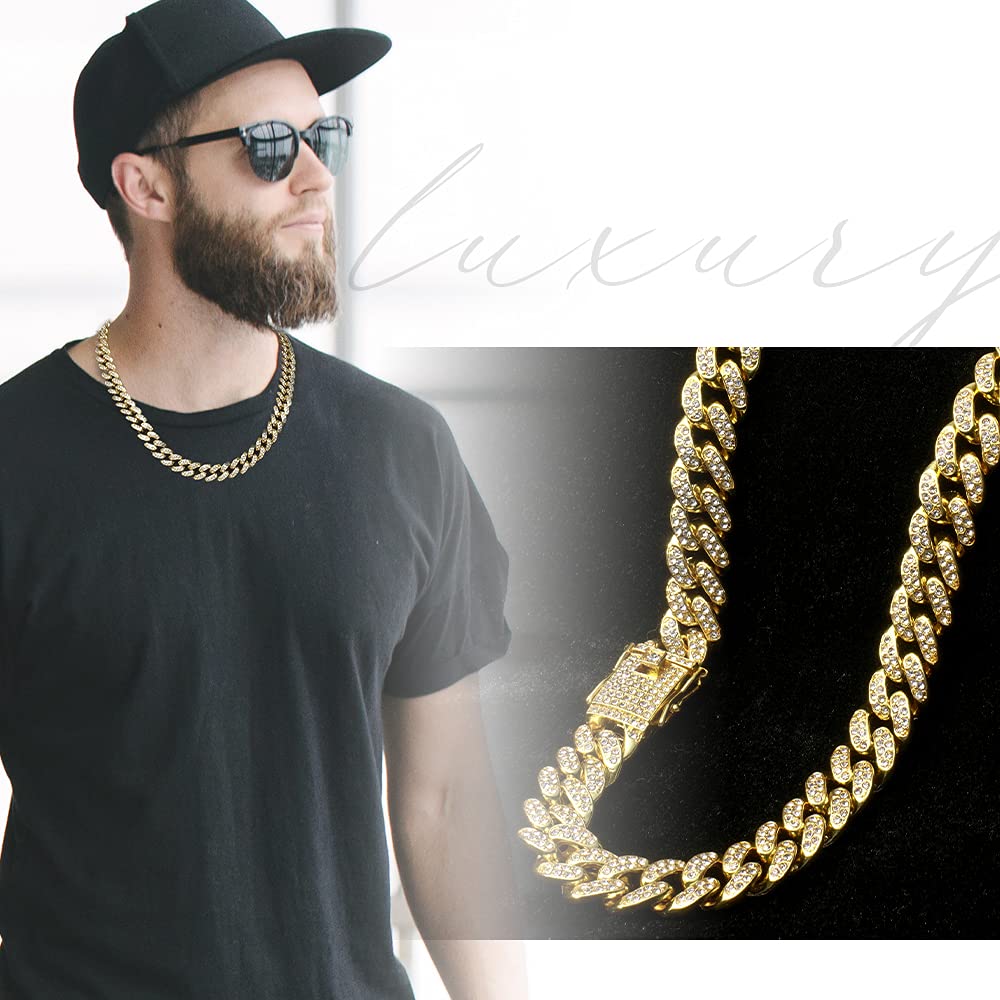 Lățime Cubaneză Lanț Cubanez Miami Kihei Cubanez Hip 20 Argint [Puente] Colier, 12mm, 50cm, Colier, Lanț, 18k, Colier, Bărbați, Lanț, Zirconiu,