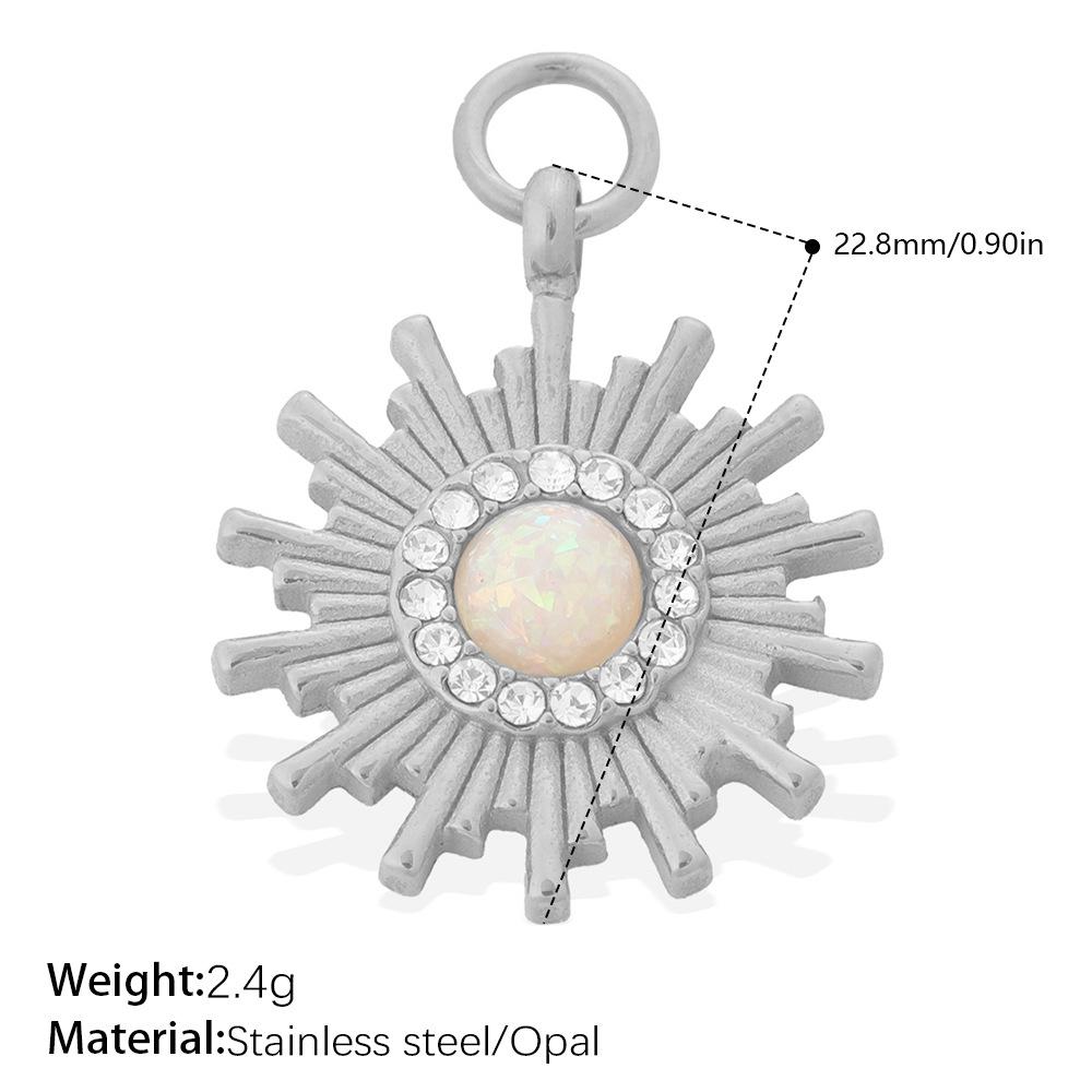 Yori Stainless Steel Sunflower Teardrop Pendant Used Women Making Earrings Necklace Bracelet Jewelry Material Making Accessories