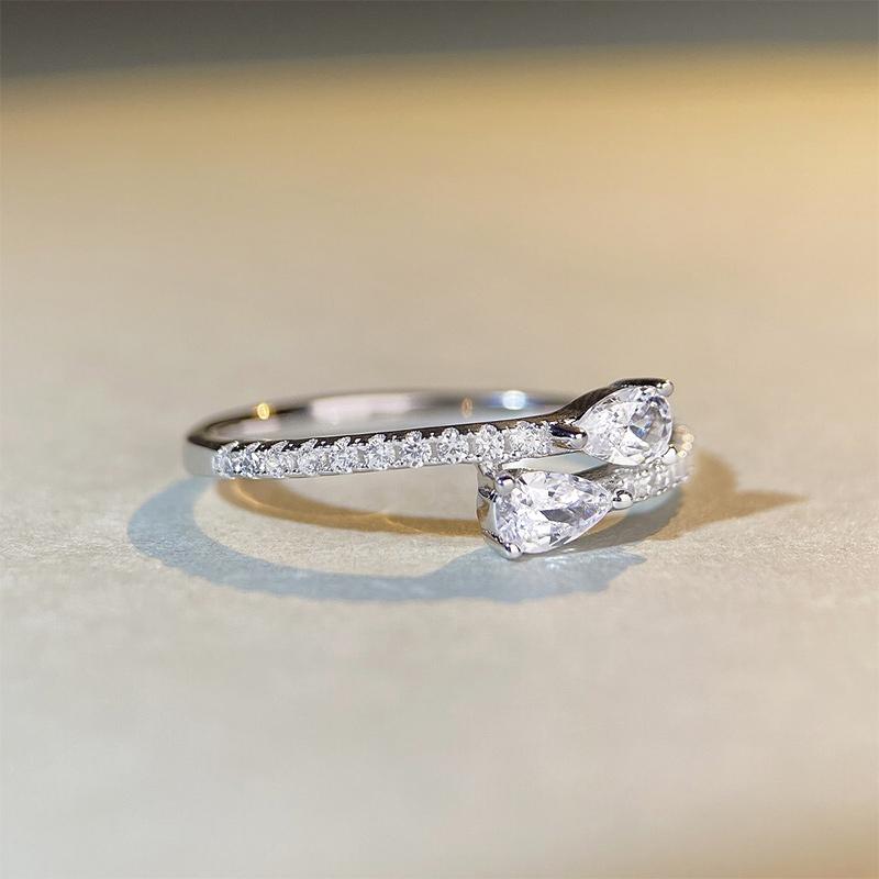 Huitan New Bright Zirconia Finger Ring Female Accessories for Engagement Ceremony Fashion Dainty Chic Jewelry for Wedding