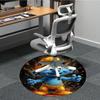 1pc Smurf Bloom Office Round Area Rug, Indoor Mat Suitable For Office, Under Office Chairs Bedroom Living Room Home Decor, Room Deco220