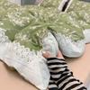 Premium French Cotton Double Gauze Lace Set: A-Class Mother & Baby Grade, 100% Pure Cotton, Three-Piece