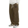 European Men's Corduroy Loose-Fit Casual Pants - Comfortable Autumn Trousers with Logo