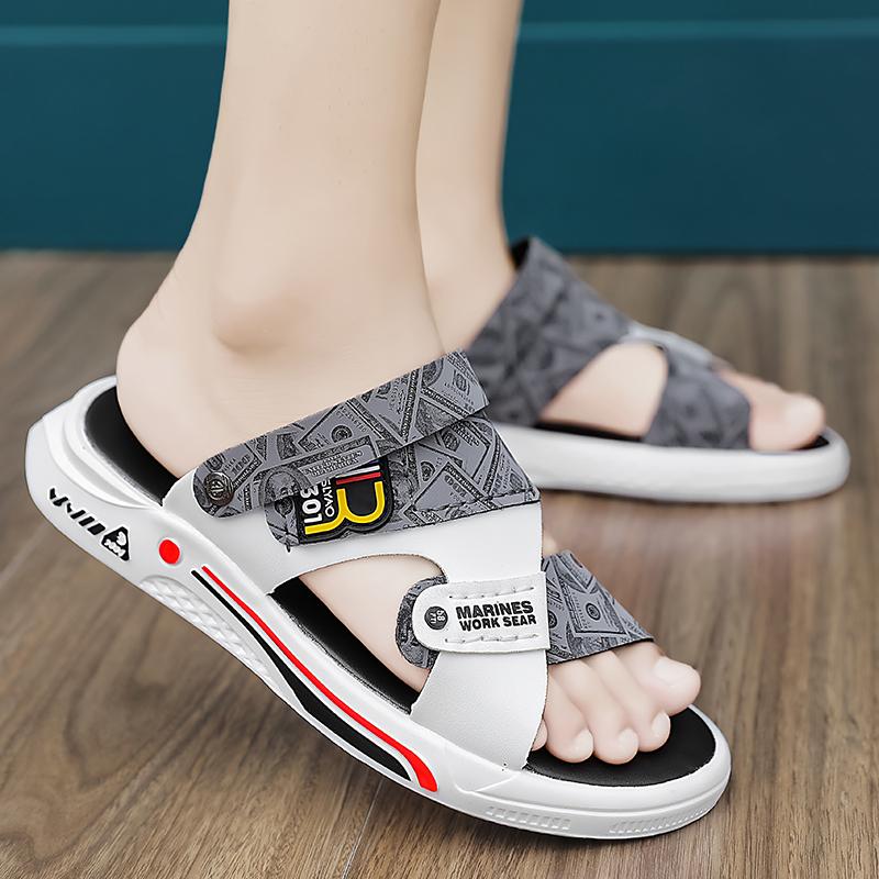 

Вьетнамские тапочки мужские носят летом спортивные пляжные сандалии с толстой подошвой и нескользящей подошвой, специальные кожаные сандалии для вождения для мужчин-водителей 38