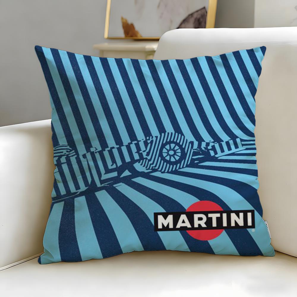 classic beverage brand Martini Cushion Cover Soft & Easy-Wash Pillow Case – Versatile for Couch, Bed, Travel and Office