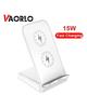VAORLO 15W QI Wireless Charger Fast Charging Docking Station For Iphone X XS XR 11 11PRO Wireless Charging Dock