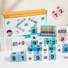 Bloco de Números de Madeira Montessori para Crianças Quebra-Cabeça de Pareamento Cognitivo Aprendendo adição e subtração Brinquedos Educativos Jogo de Batalha