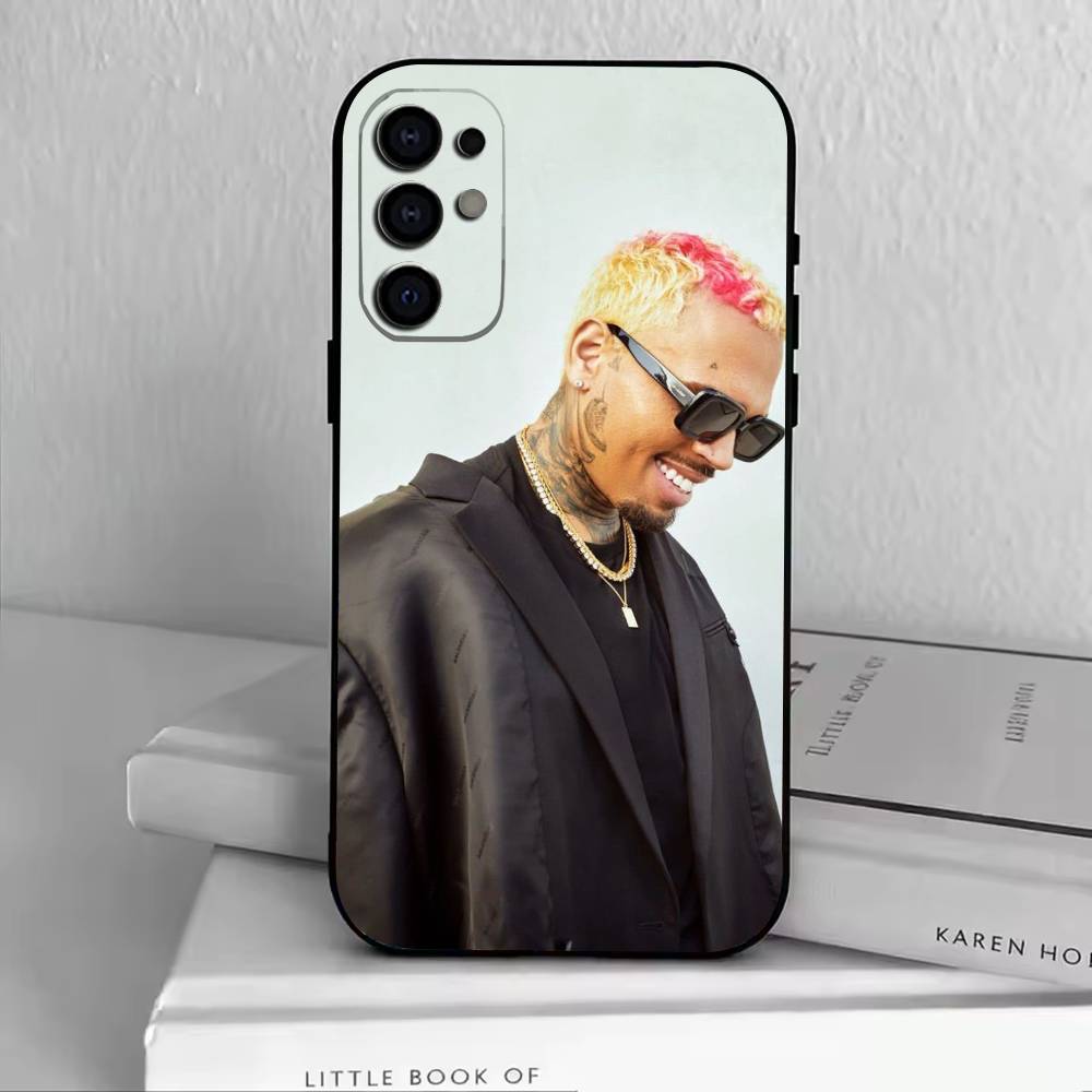C-B-Chris Brown-singer  Phone Case For Samsung S25,S24,S21,S22,S23,S30,Ultra,S20,Plus,Fe,Lite,Note,10,Black Cover