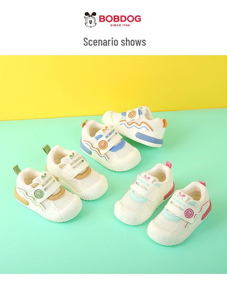 Babudou Toddler Shoes: 2026 Spring Mesh Breathable Non-slip Sports Shoes for Boys and Girls