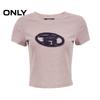 ONLY Women's Slim Fit Round Neck Cropped T-Shirt