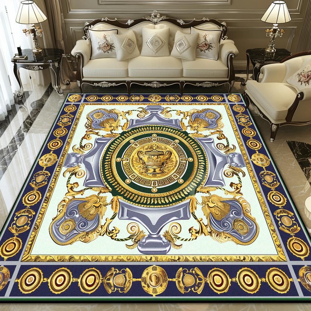 

Ковер для гостиной в европейском стиле, роскошный, с абстрактным декором, для дома, большой площади, ковры для лаунжа, спальни, складной, плюшевый напольный коврик, диван 60*90cm