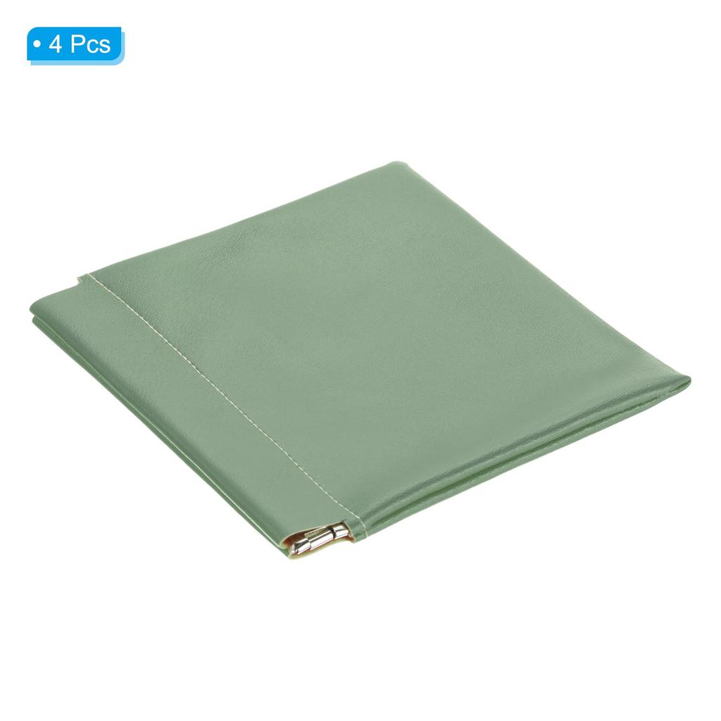 PATIKIL Pocket Cosmetic Set of Waterproof Mini PU Leather Makeup Bags for Travel Toiletry Bag with Coin No Easy to Green Bags, 4, 5x5" Women, Pouch,