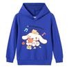 Girls New Cute Sanrio Cinnamoroll Print Fleece Hoodie Fall and Winter Fashion and Comfortable Outdoor Sports Kid Long Sleeve Top