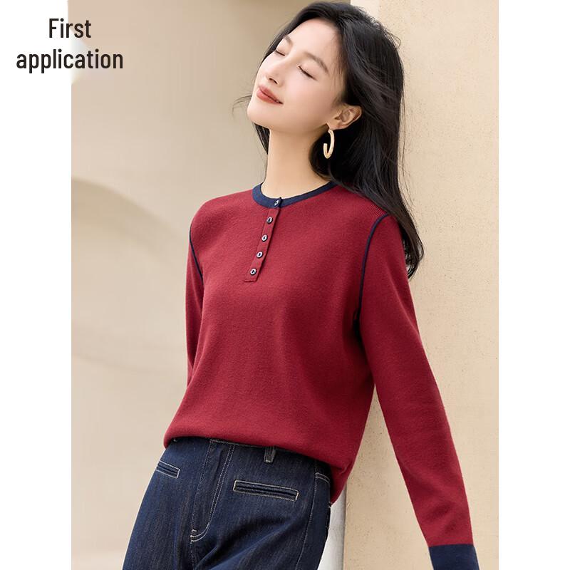 Dámský pletený svetr s kulatým výstřihem Chushen