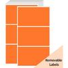 STARLIBOO Removable Colored Labels Stickers, 3X5 Inch Removable Large Label Stickers for Moving Boxes and Storage B- Waterproof- Tear Resistant