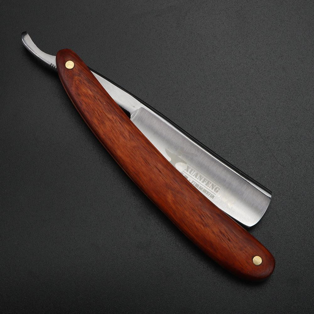 Rosewood Handle Folding Razor 9cr18 Steel High Hardness Sharp Straight Razor Men's Razor