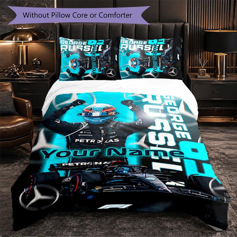 George Russell Customized Name Text Bedding