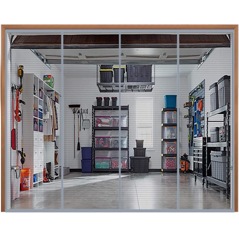 

Large Size Magnetic Garage Door Curtain Custom Size Mosquito Net Anti Fly Insect Screen Used in Pavilions Balconies Outdoor Tent W 280cm x H 210cm