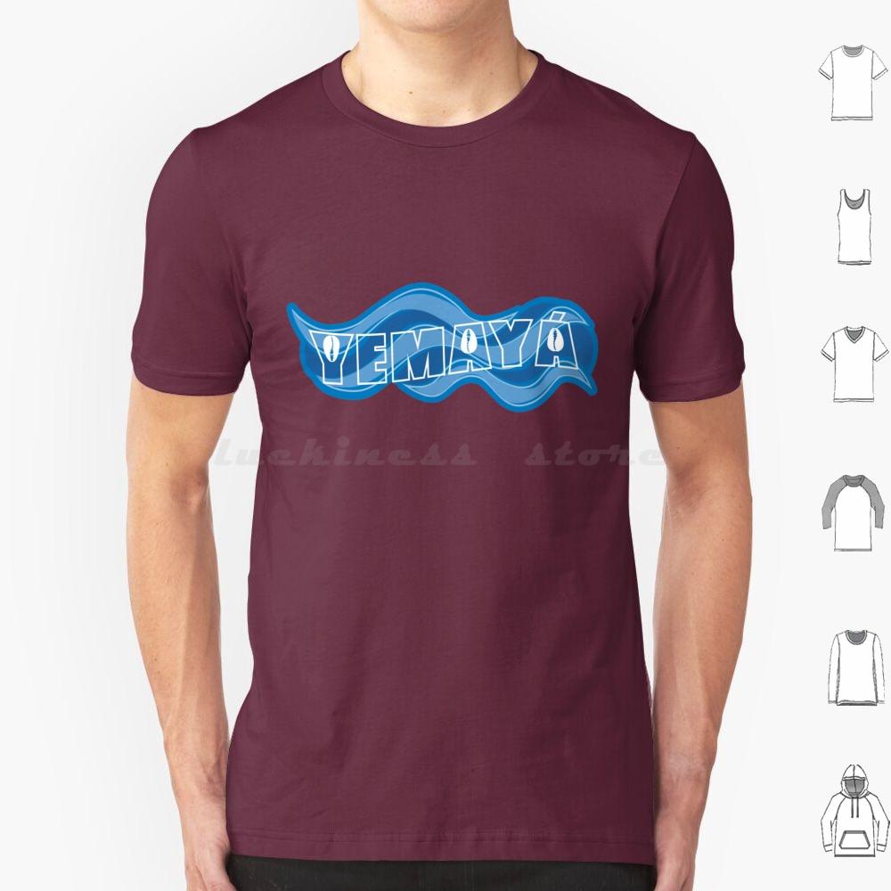 Yemaya Name And Waves 02 T Shirt Big Size 100% Cotton Yemaya Waves Yemanya Yemoya Iemanja Ocean Orisha Santeria Santeriacubana