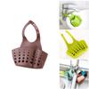 Versatile Kitchen Sink Soap Sponge Holder With Adjustable Strap For Easy Organizing