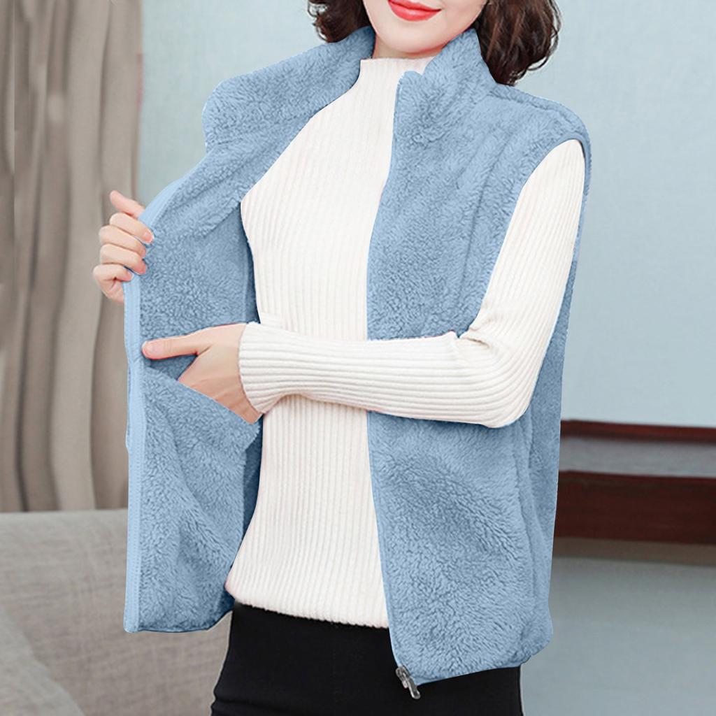 Women's Fashion /Winter Double,Face Fleece Thickened And Fluff Warm Vest