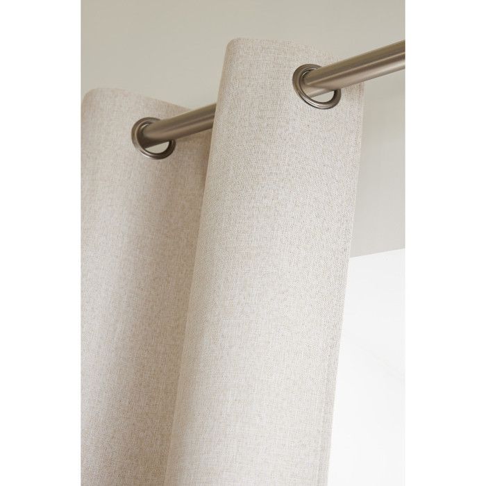Rideau 100% occultant + 8 œillets 140 x 240 cm Polyester chambray "Eres" Le fil d'Ariane - Sable