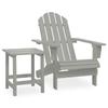 VidaXL Adirondack Garden Chair with Table Fir Wood Grey
