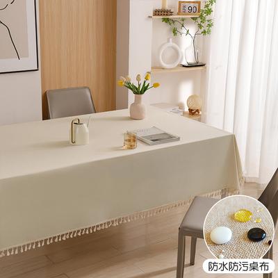 Baumwoll-Leinen-Tischdecke Wasserdicht und schmutzabweisend Atmosphäre Kaffeetisch Rechteckig Leichter Luxus High-End Ölbeständige Tischdecke Tischdecke