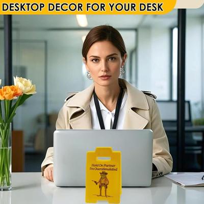 Panneaux de bureau imprimés en 3D pour bureau Humour Accroche-toi Partenaire Je suis surstimulé Décoration Employé Collègue Soulagement du stress Ornement Cadeau