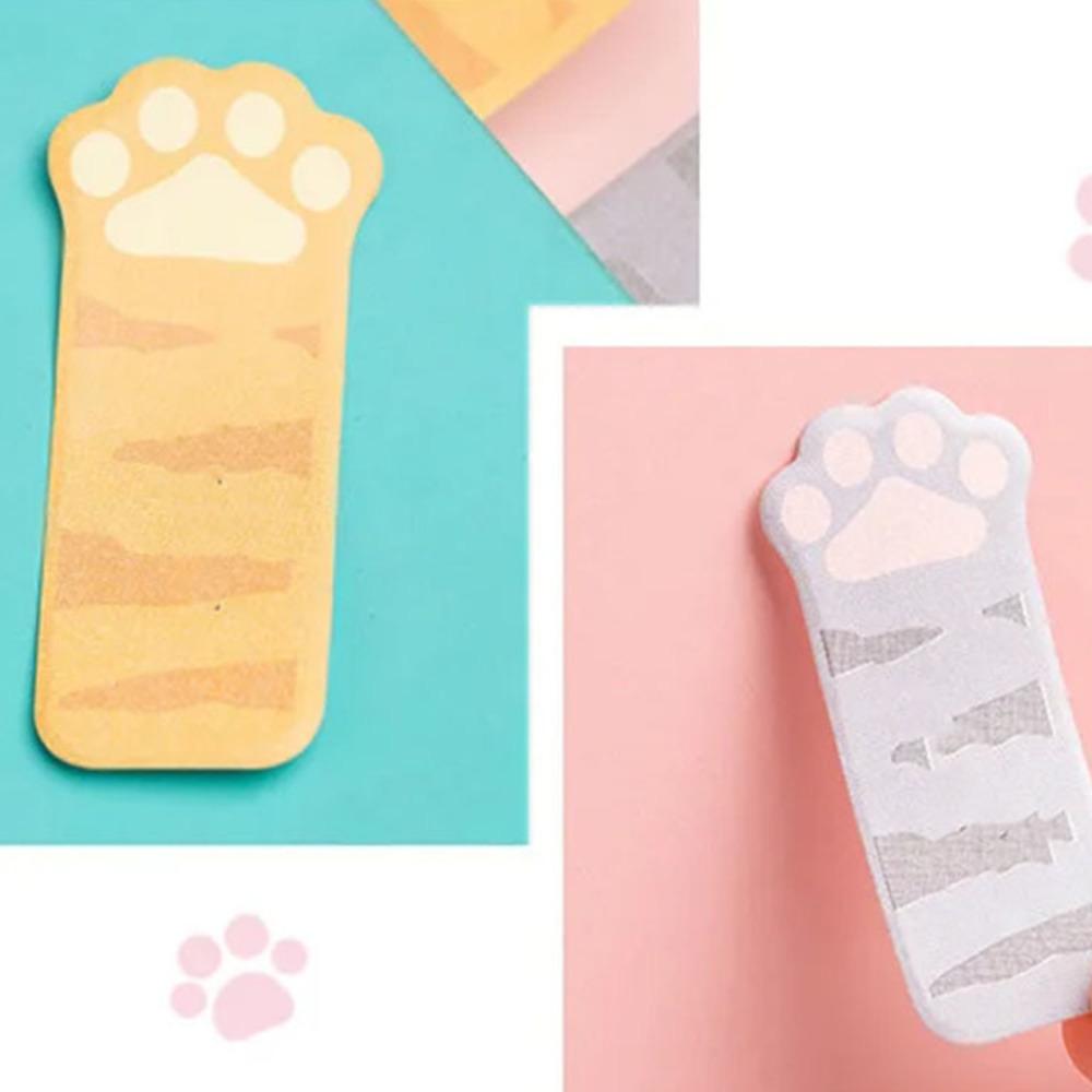1 Piece Kawaii Stationery Cartoon Cat Paw Memo Pad Bookmark Flags Index Tab Sticky Notes Label Paper Stickers