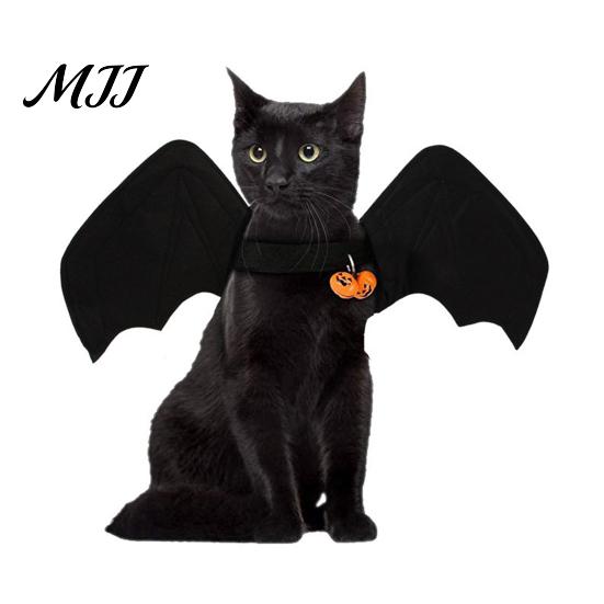 Atmungsaktives Haustierkostüm Katzen Fledermausflügel, Halloween-Kostüm, Welpen Cosplay Outfit, Flügel Niedlich für Katzen Hunde Party Verkleidungszubehör Bequem