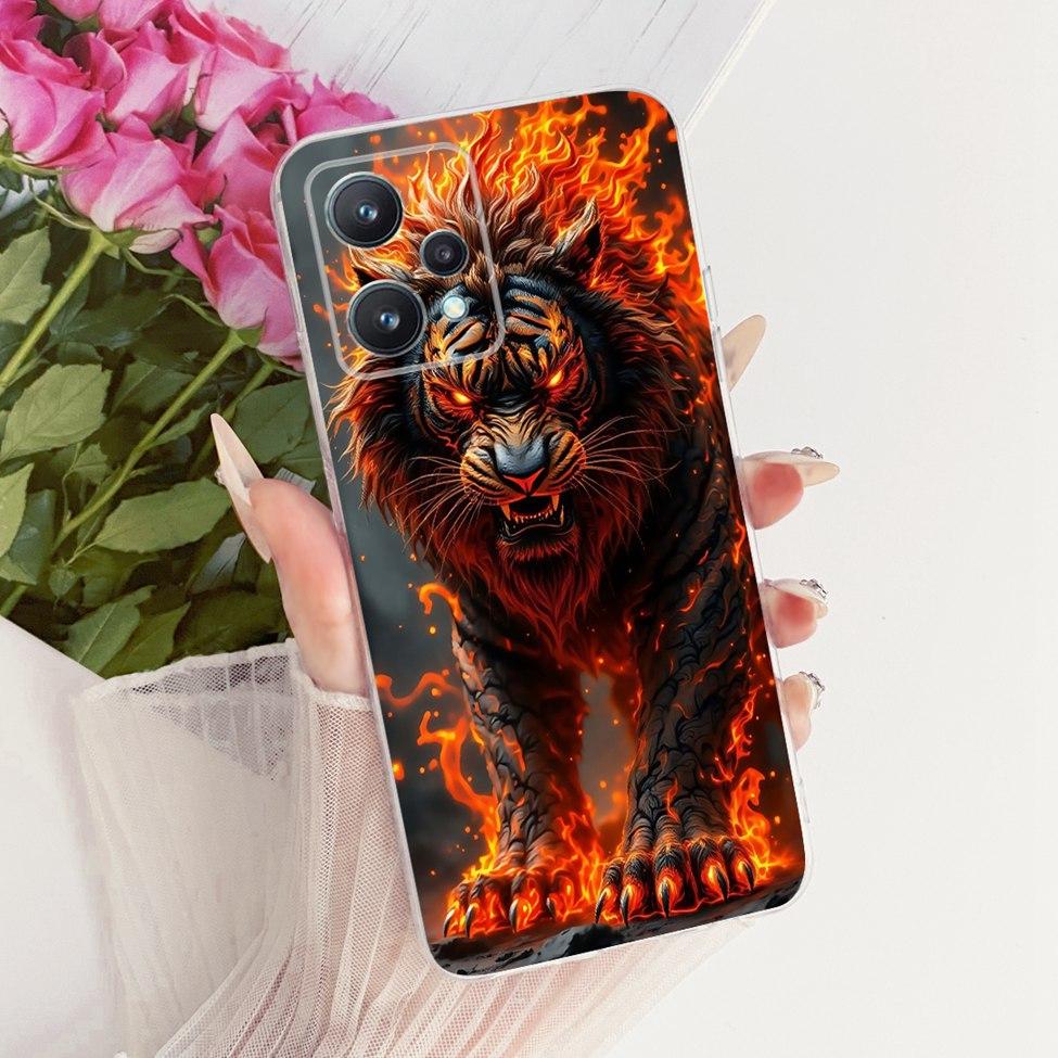 Transparent For Realme Q5 Case RMX3478 Cute Fashion Butterfly Funny Painted Soft Bumper Cover For Real me Q5 Casing
