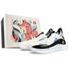 Under Armour Curry 8 Cushioned Wear-Resistant Breathable Slip-Resistant Low-Top Basketball Shoes Unisex White Black 3024785-111(Team40-30SBOX)
