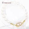 Pearl Necklace Connection Clasps 18K Gold Plated Zircon Shells Oval Hook Clasp Handmade DIY Jewelry Making Accessories