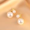 Large Pearl Hoop Earrings - French Retro, Light Luxury Style, Versatile & Elegant Design