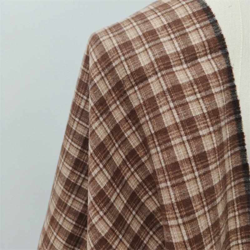 100x145cm Brushed Yarn-Dyed Plaid Fabric for Handmade Sewing Caps Dresses Shirts Bags DIY Headwear By Meters