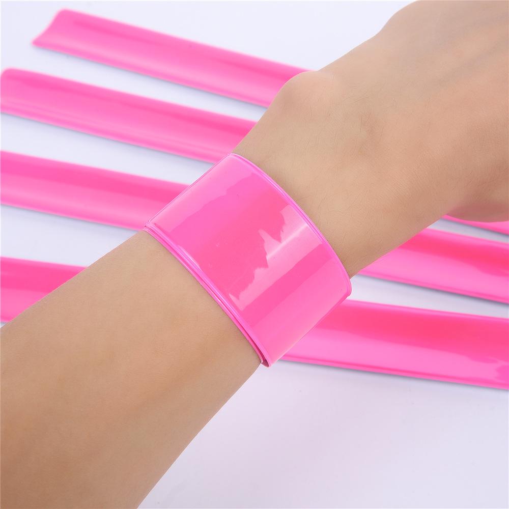 Reflective Luminous Multicolor Slap Bracelet for Night Running and Cycling