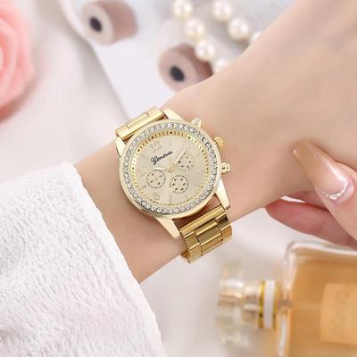 Korean Women's Stainless Steel Diamond Quartz Watch - Casual Fashion Style