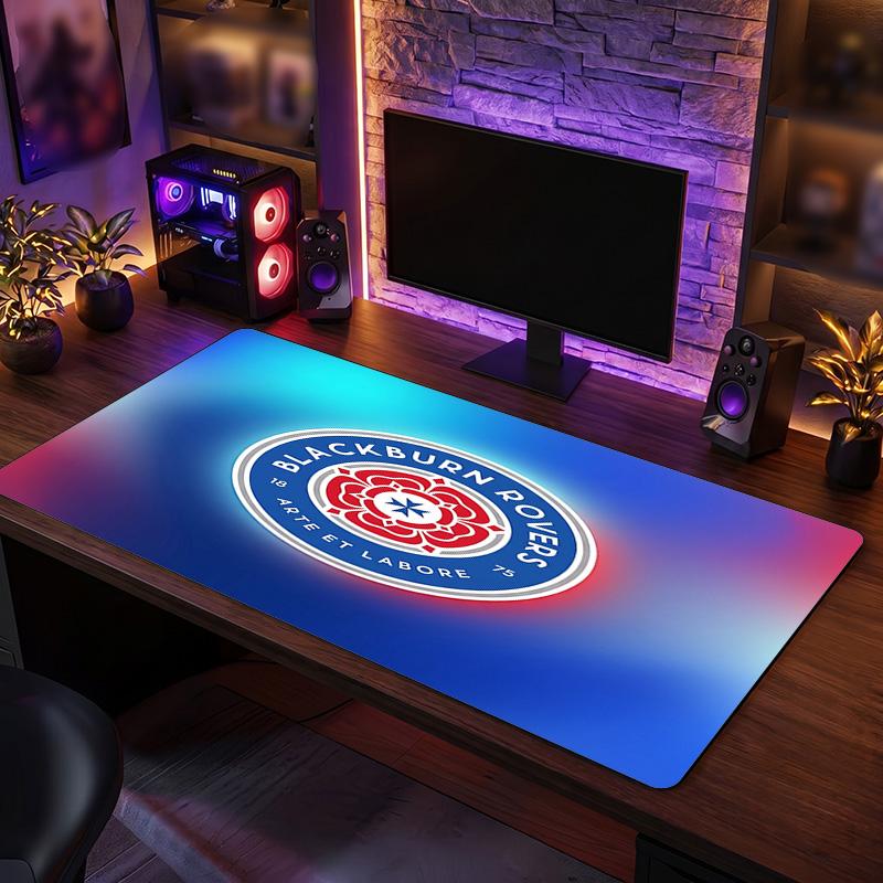 Tappetino per Mouse Grande Stampa Calcio Blackburn Rovers, Tappetino Esteso Antiscivolo per Scrivania da Gioco per Ufficio Casa