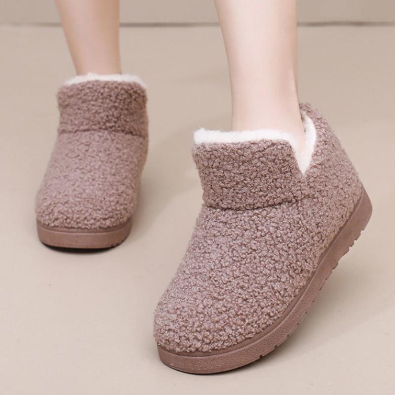 Winter Alt-Peking Mode Damen Teddywolle Schneestiefel Plus Samt Dick Warm Baumwollschuhe Rutschfeste Dicksohlige Baumwollstiefel