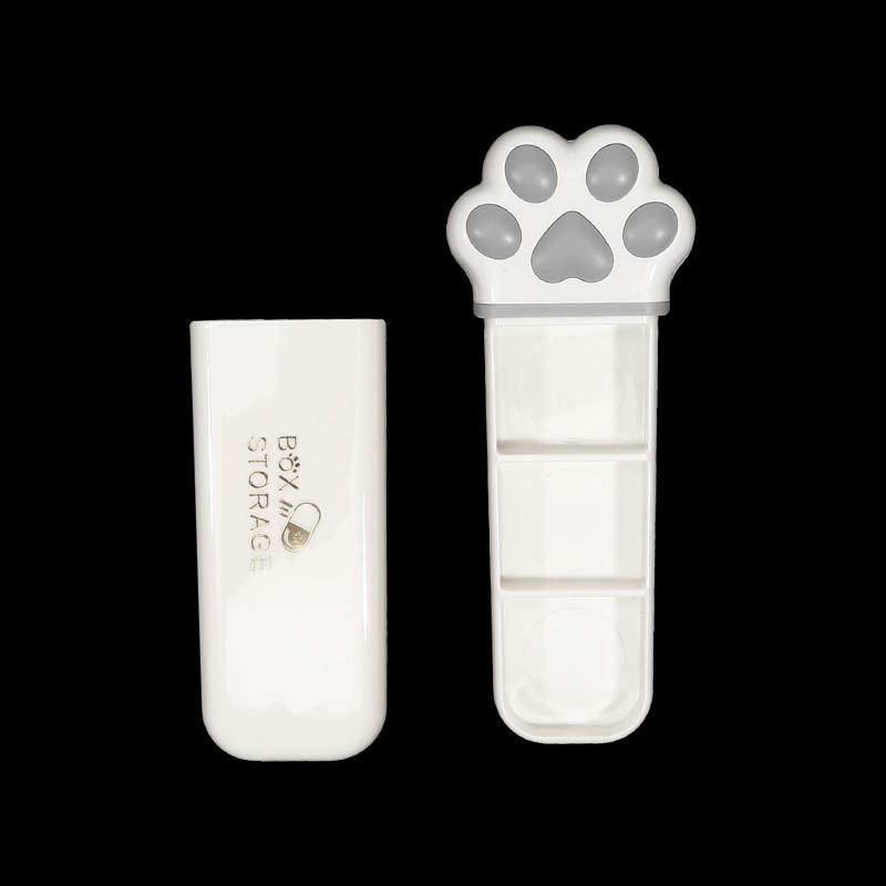 Portable Pill Box Push-Pull Type 3 Compartments Small Pill Box Portable Travel Medicine Packing Storage Box