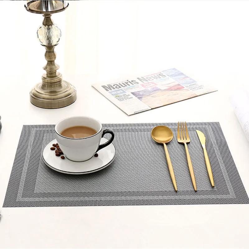 1Pc 45x30cm Rectangular Placemat Simple Heat Insulation Anti-scalding Coaster Home Dinner Table Plate Mat