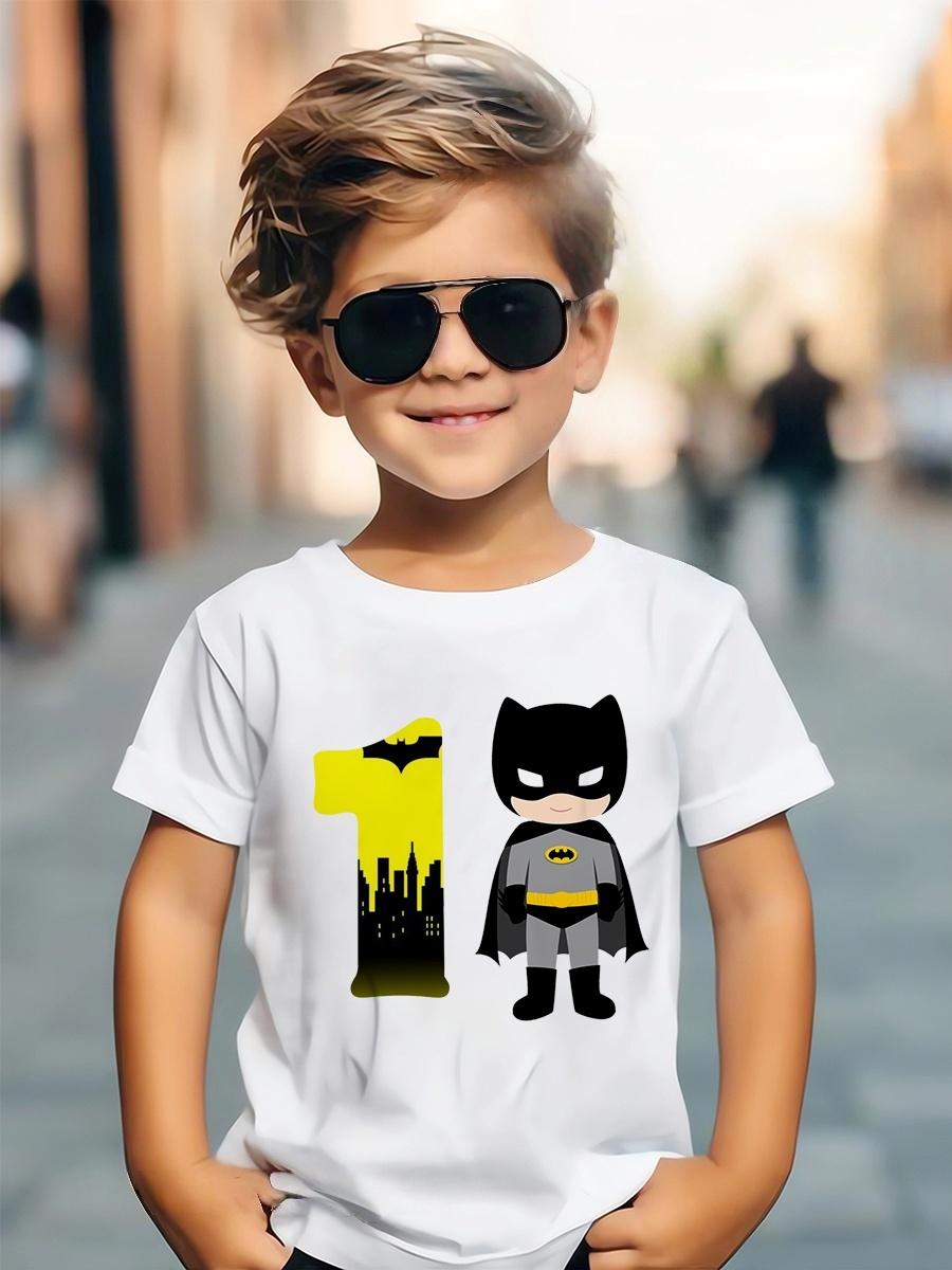 Funny Batman Superhero Kids T-Shirt Suitable for Baby Birthday Party Boys Clothing 100