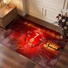 Cristiano Ronaldo Custom Crystal Velvet Rug, Personalized Name Text Print, Football Logo Soft Non‑Slip Floor Mat Home Decor Gift