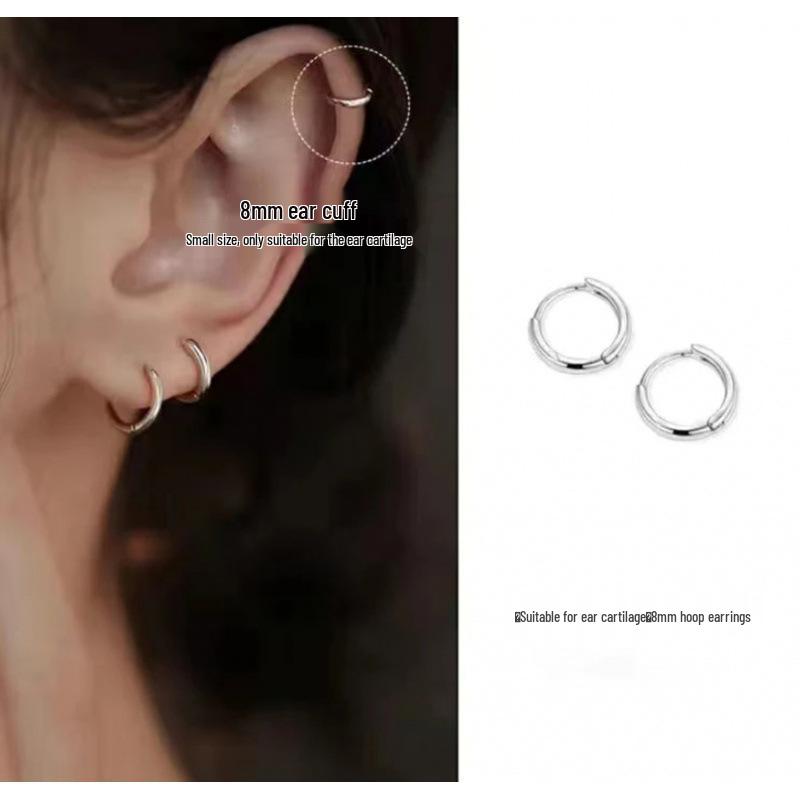 Sleek Hoop Earrings: Minimalist Design, Versatile Style for Women