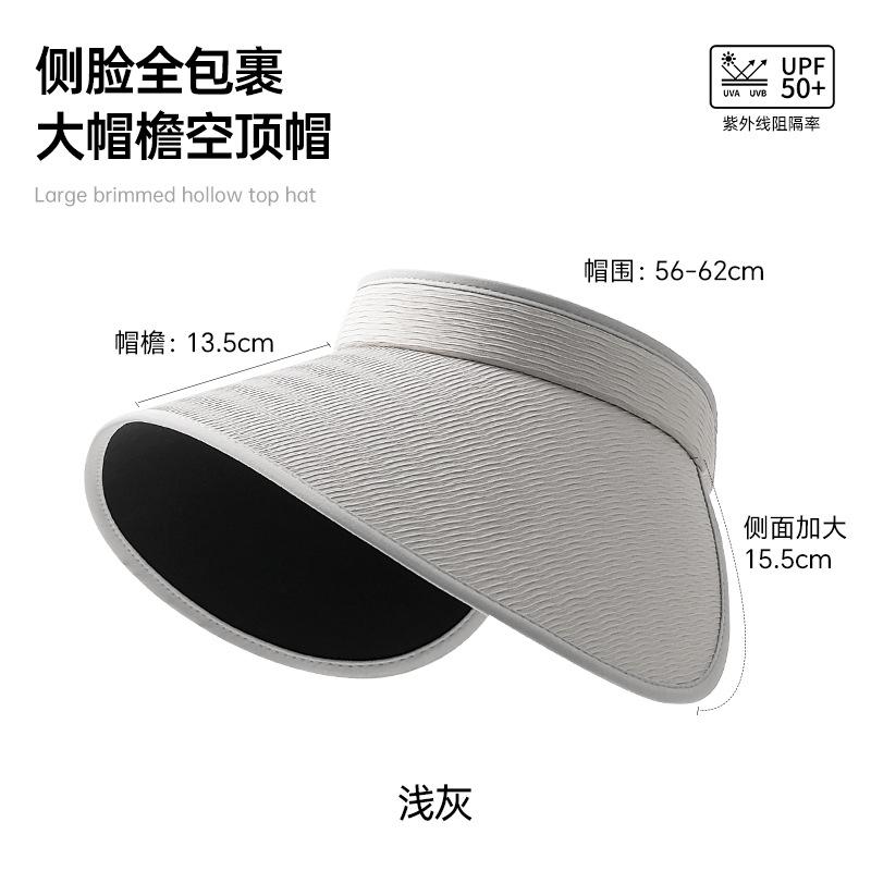 Ny tom topphatt, sommarhatt för kvinnor, lätt och UV-skydd, avancerad solhatt med känsla, bred brätte för kvinnor