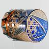 8.5 Oz Luxury Blue Amber Rocks Glass Edo Kiriko Straight Whisky Tumbler Hand Engraved Octagonal Basket Weave With Gift Box