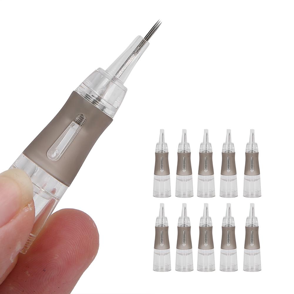 10pcs Disposable Eyebrow Tattoo Needles Microblading SemiPermanent Makeup Cartridge