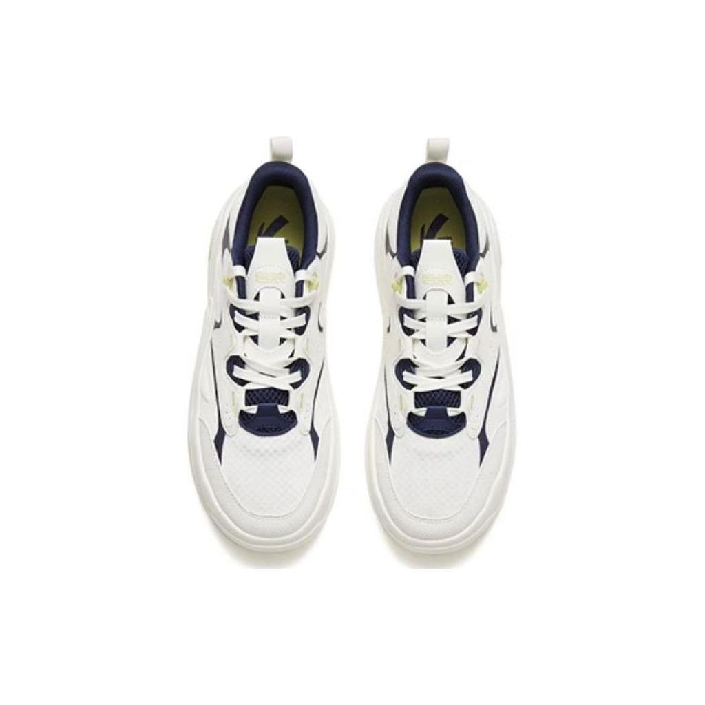 Anta Lifestyle Series Non-Slip Wear-Resistant Low-Top Skate Shoes Men Sneakers White Yellow 112328052-3