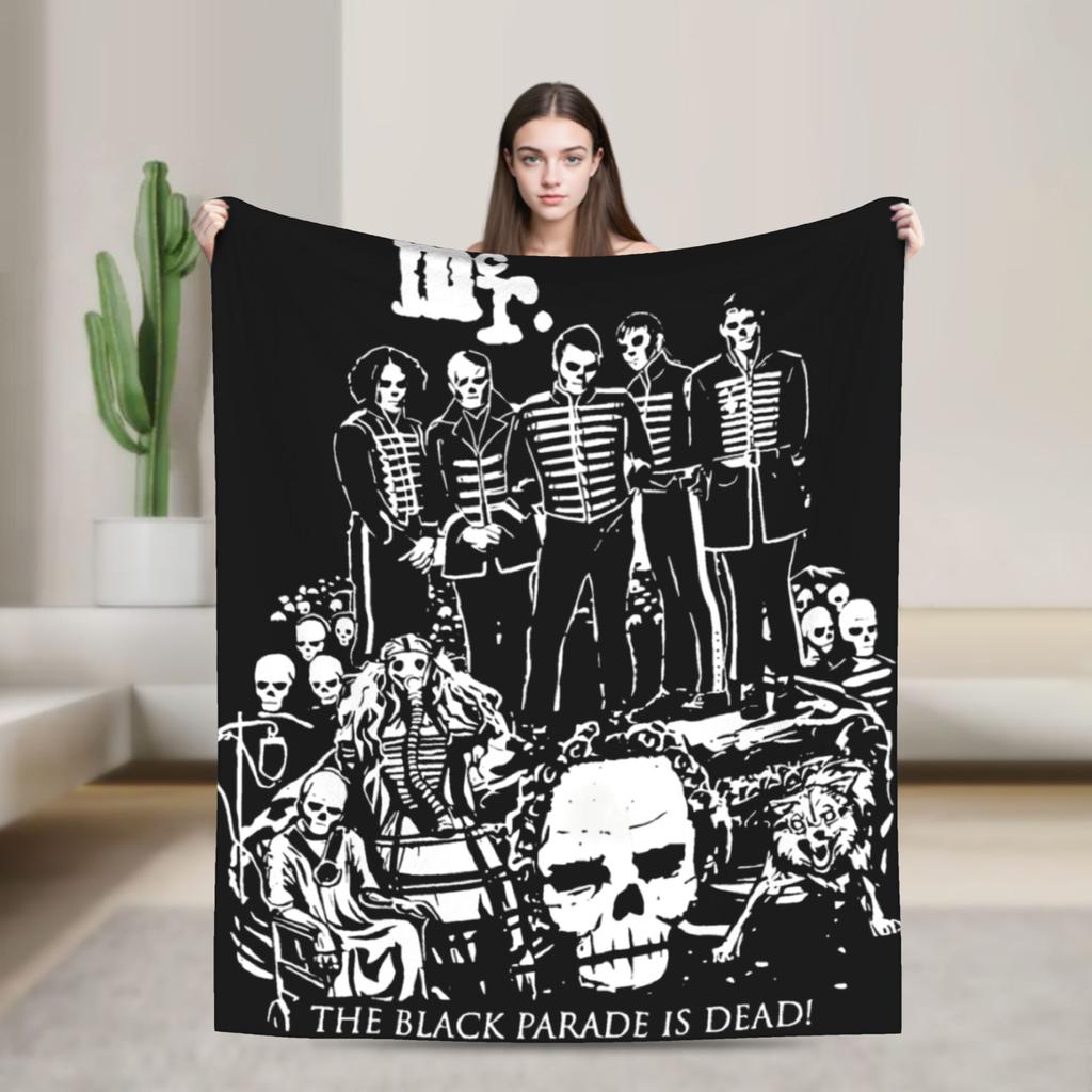 The Black Parade Mantas Tour My Chemical Romance Franela Impresionante Cálida Manta para Cama Cubrecama Invierno
