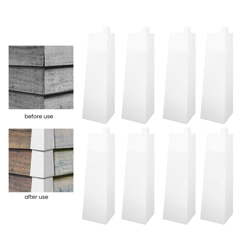 8Pcs Aluminum Siding Corners with Metal Nails Trim Outside Corner Caps for Mobile Home House Exterior